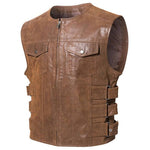 Gilet in pelle da motociclista Arnold - Vignette | Boutique biker