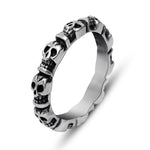 Anillo de motociclistas - Línea de calavera - Vignette | Boutique biker