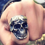 Bague biker - Aviator Skull - Vignette | Boutique biker