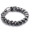 bracelet tête de mort en acier inox pour homme style biker
