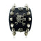 Bracelet clouté en cuir noir avec tête de mort et clous pour style biker et gothique homme femme