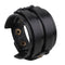 Bracelet en cuir noir pour homme et femme style biker avec boutons pression en métal
