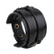 Bracelet en cuir noir pour homme style biker avec finitions rivetées