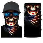 Calentador de cuello de motocicleta con esqueleto americano - Vignette | Boutique biker