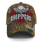 casquette camouflage biker avec broderie crâne et logo choppers