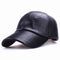 casquette en simili cuir noire pour motard style biker ajustable et résistante