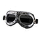 lunette moto style rétro finition chrome et noir pour homme