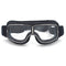 lunette moto rétro noire avec verre clair pour homme