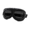 lunette moto noire style vintage avec verre fumé et cadre mat intégral