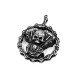 Colgante de motocicleta - Motocicleta con calavera (con cadena) - Vignette | Boutique biker