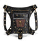sacoche de hanches et jambes unisexe en cuir PU avec motif tête de mort, sangles ajustables, étanche, fermetures zippées sécurisées