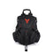 Sac à dos moto noir 38L étanche pas cher, en polyester et nylon, avec housse de protection et bretelles confortables