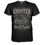 Maglietta da motociclista - Chopper della costa occidentale - Vignette | Boutique biker