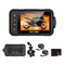 Dashcam moto NitroCam Evo, double caméra avant arrière, robuste et étanche.