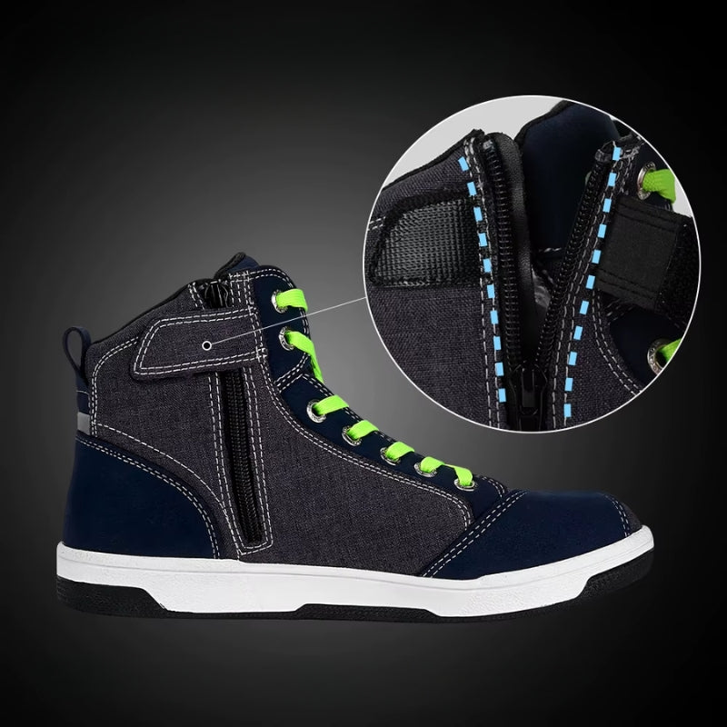 Basket-moto-homme-etanche-bleu-fermeture