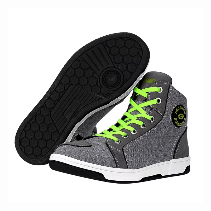 Basket-moto-homme-etanche-gris