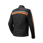Chaqueta de moto para hombre A - Naranja Enfield y beige - Vignette | Boutique biker
