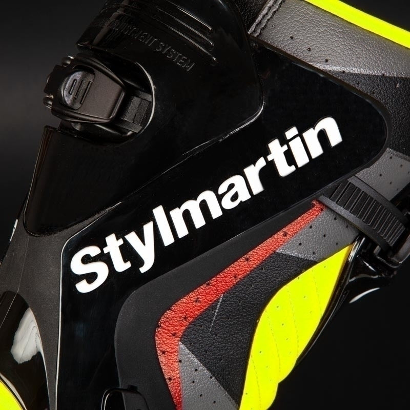 Botte-moto-stylmartin-stealth-evo-air-black-yellow-titane-logo