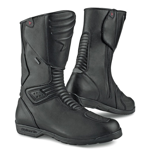 Bottes moto cuir touring noires stylmartin navigator wp homme femme étanches