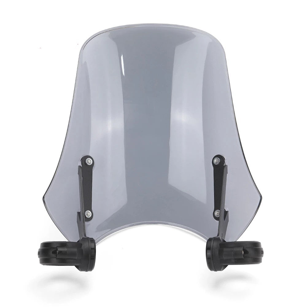 Bulle de moto universelle fumée avec fixation guidon réglable – protection contre le vent