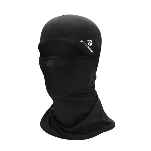 Cagoule moto x-tiger noire légère Nylon Spandex, respirante, anti-UV, printemps-été.