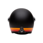 Casque jet moto - Boreal noir bandes orange - Vignette | Boutique biker