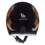 Casco da moto jet - Teschio e rose di Le Mans - Vignette | Boutique biker