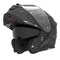 Casque moto modulable NOX noir mat avec déco blanche minimaliste, protections renforcées et look sobre