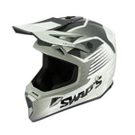 Casco da motocross Blur S818 grigio e bianco - Vignette | Boutique biker
