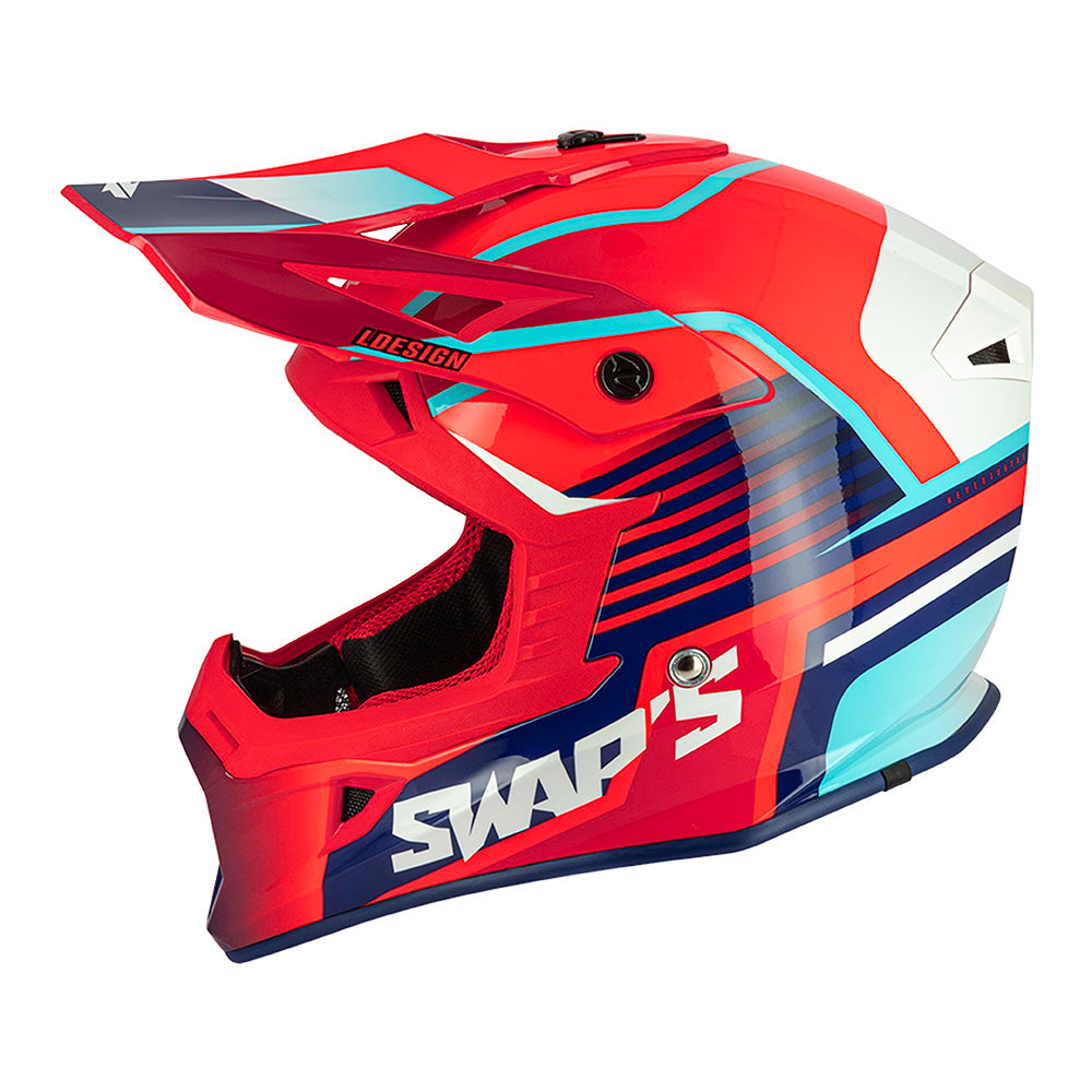Casque-moto-cross-rouge-cote