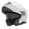 Casque moto NOX modulable blanc brillant avec double écran, protection complète et design élégant