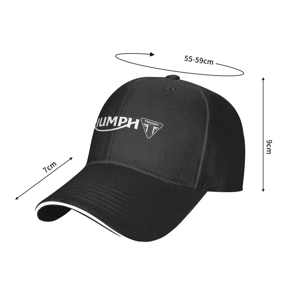 Casquette-de-moto-Triumph-noir-et-blanc-mesure