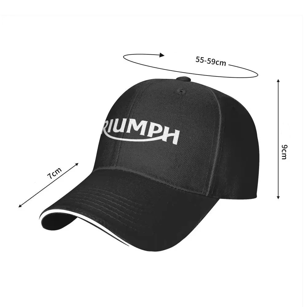 Casquette-de-moto-noir-Triumph-mesure