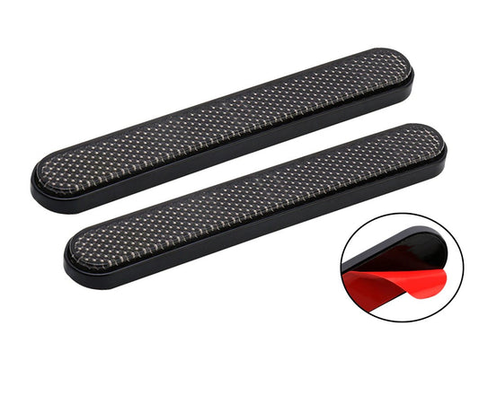 Catadioptre moto Dark Reflect noir fibre carbone adhésif universel pour sécurité et style.
