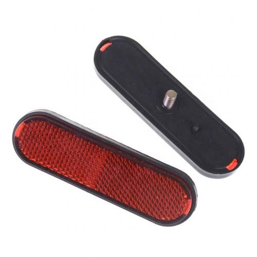 Paire de catadioptres rouges à visser pour moto, fixation solide sur top-case ou garde-boue
