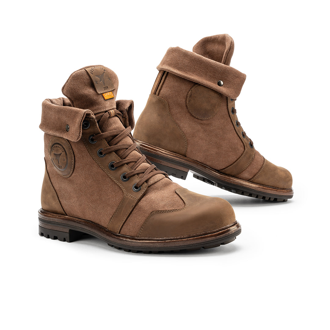 Chaussure moto stylmartin smith air marron respirante homme femme