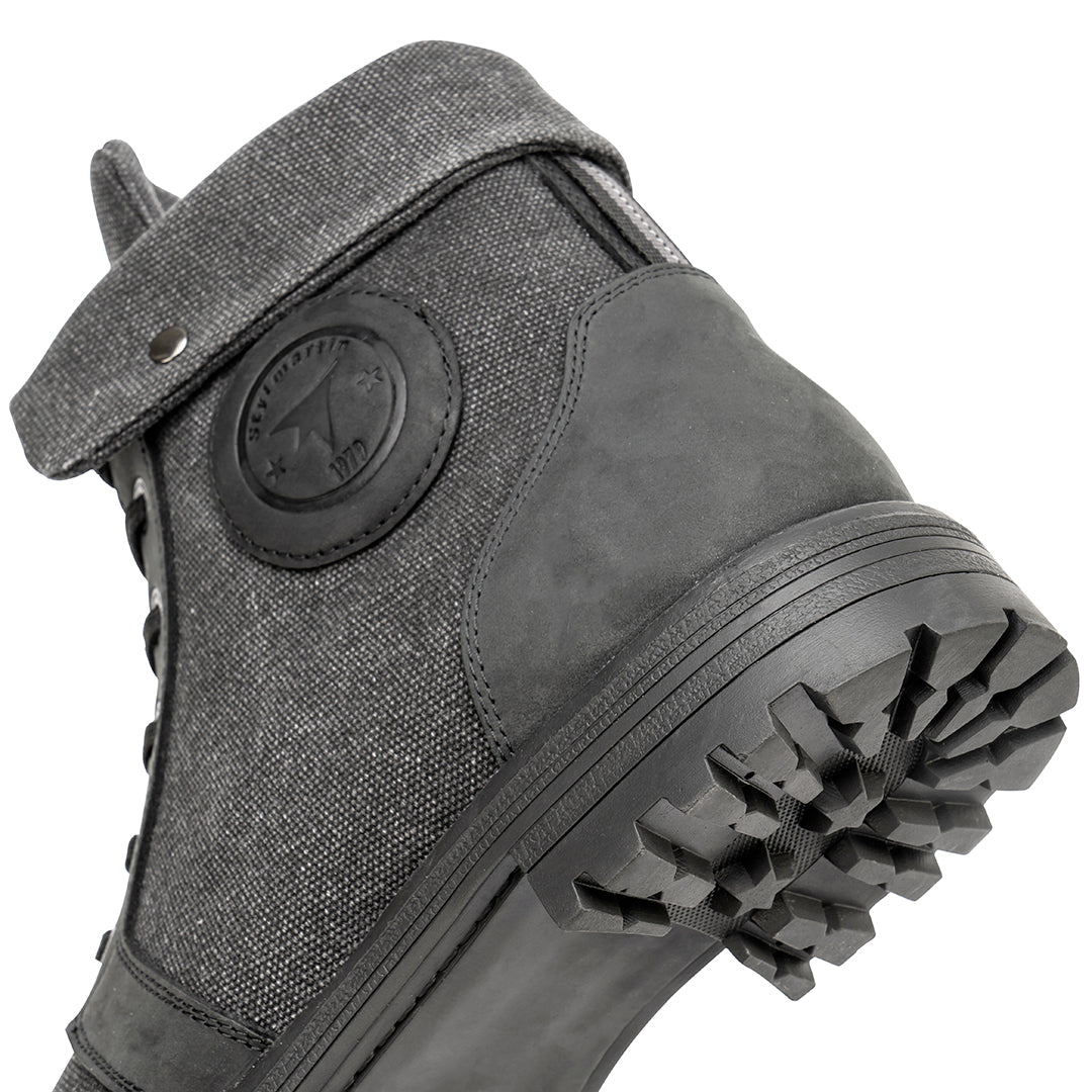 Chaussure-moto-smith-wp-noire-urbaine-homme-femme-arriere