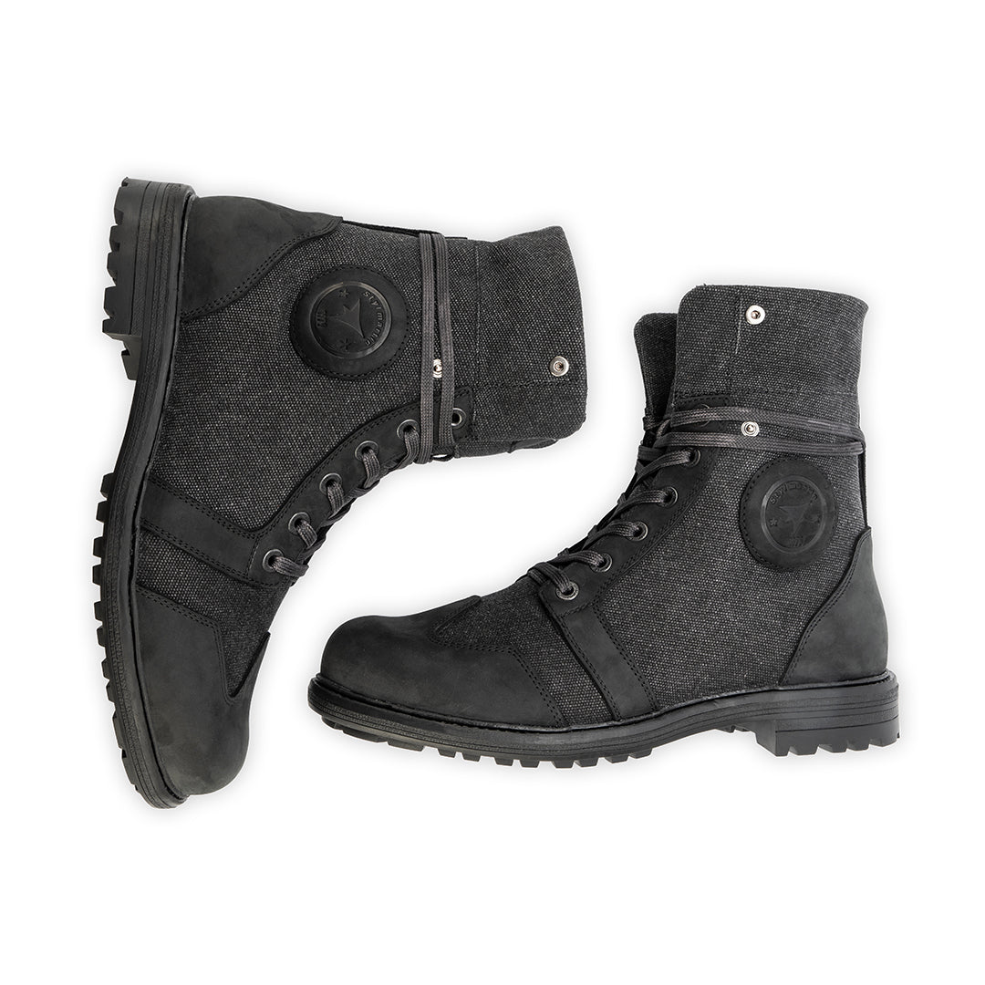 Chaussure-moto-smith-wp-noire-urbaine-homme-femme-cote