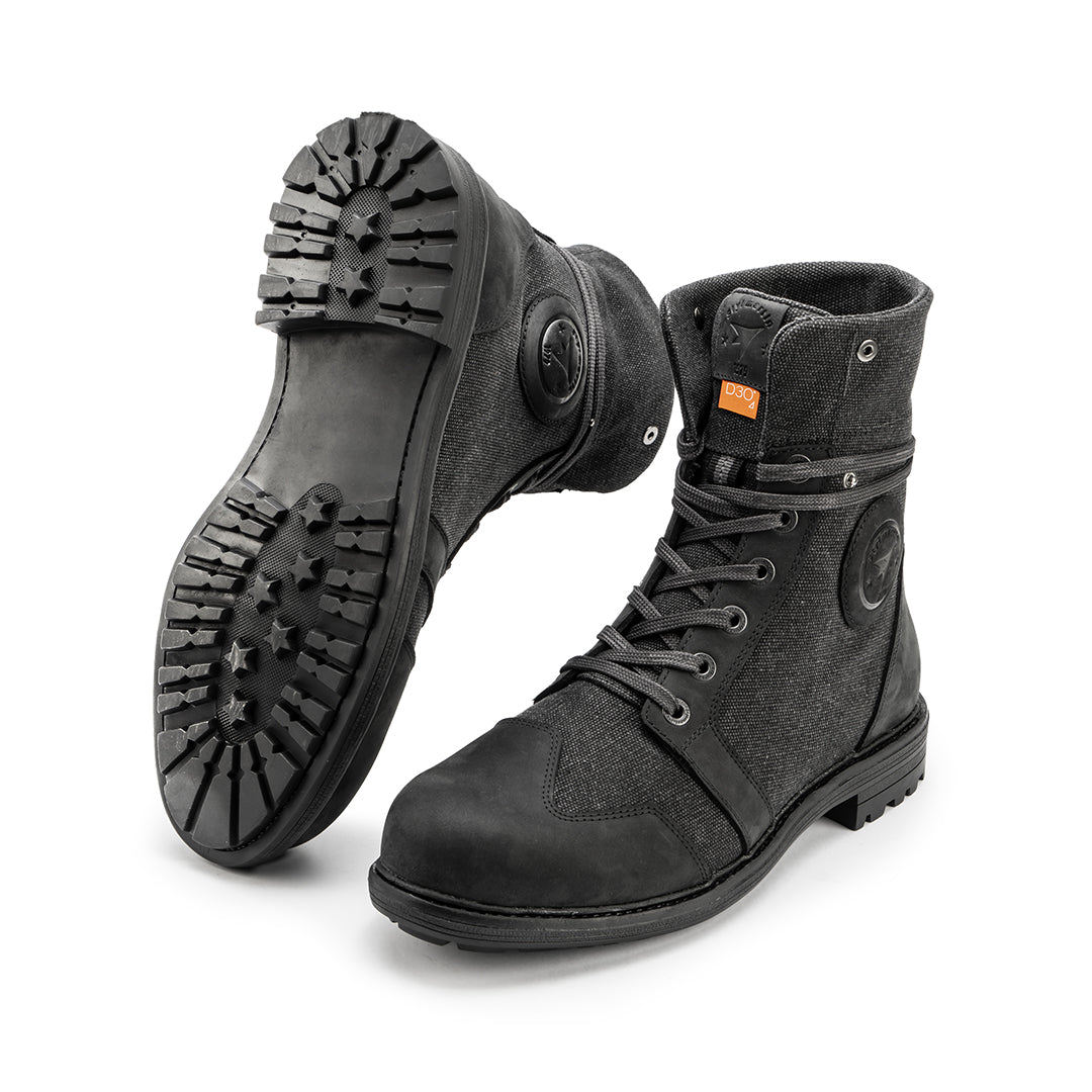 Chaussure-moto-smith-wp-noire-urbaine-homme-femme-paire