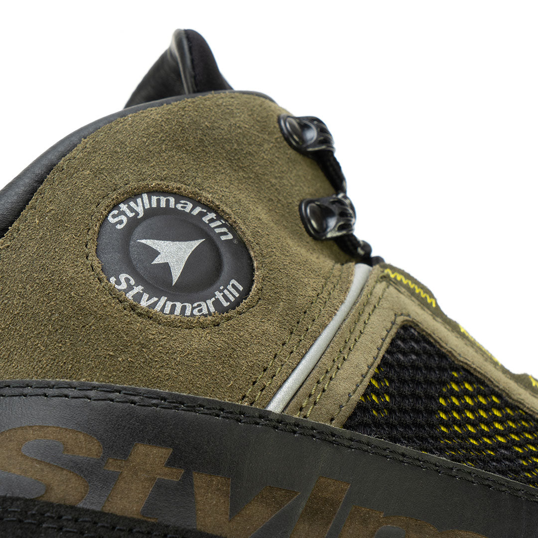 Chaussure-moto-stylmartin-vertigo-air-vert-kaki-homme-femme-d3o-logo