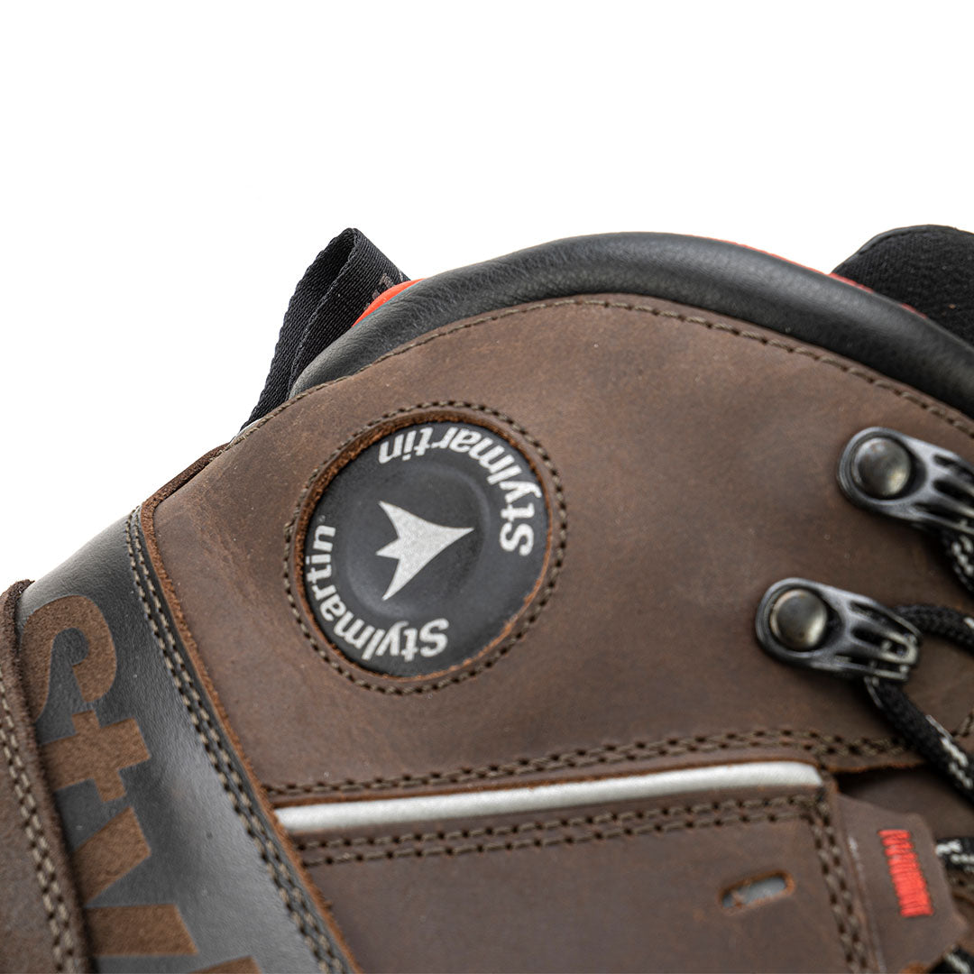 Chaussure-moto-stylmartin-vertigo-wp-brown-homme-femme-logo