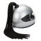 Couvre casque moto Predator noir avec dreadlocks, look agressif et fixation par ventouse, compatible tous casques