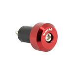 Contrapesos de manillar Myra de 17 mm anodizados en rojo - Vignette | Boutique biker