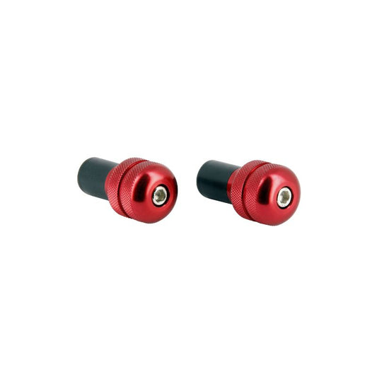 Embouts de guidon moto rouges moletés en aluminium Ø17 mm