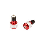 Estremità manubrio - 17 mm in carbonio bianco e anodizzato rosso - Vignette | Boutique biker