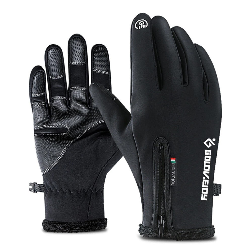 Paire de gants moto tactiles Anuta en polyester-nylon, paume antidérapante.