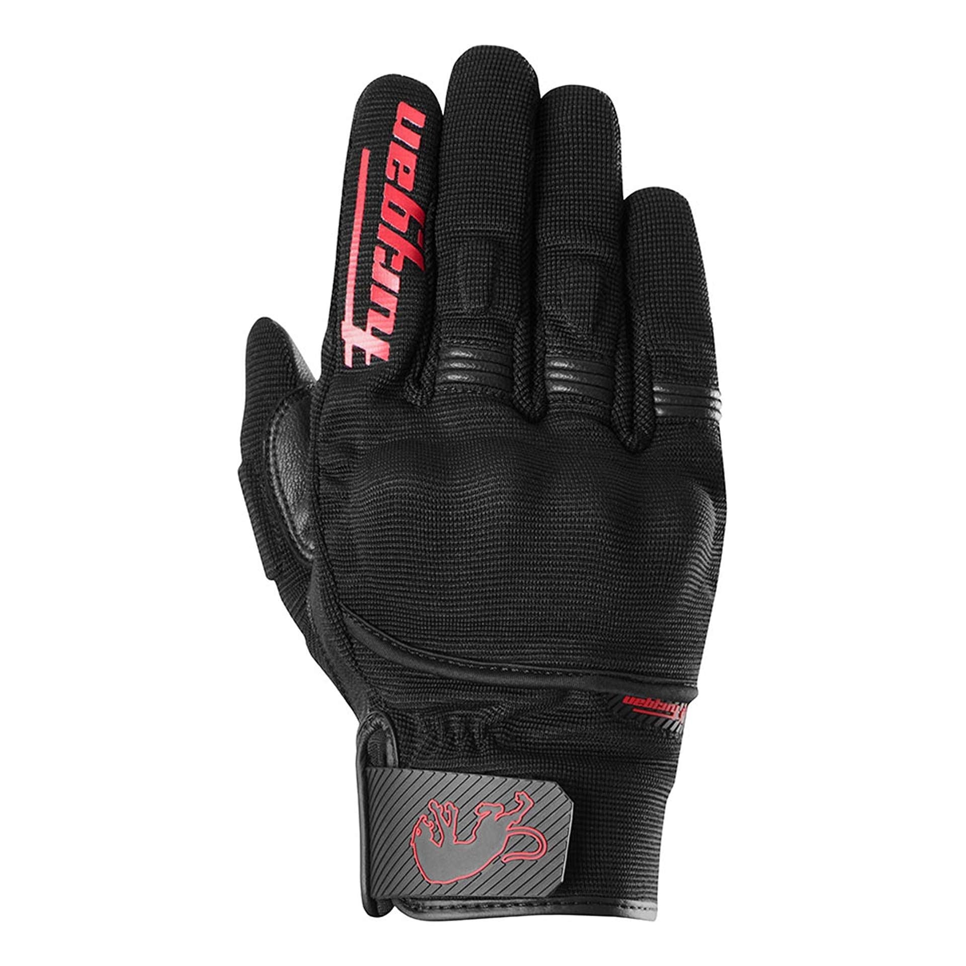 Gants-furygan-ete-jet-d3o-noir-et-rouge-dos-droite