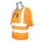 Gilet rafraîchissant orange fluo haute visibilité EPI classe II manches courtes
