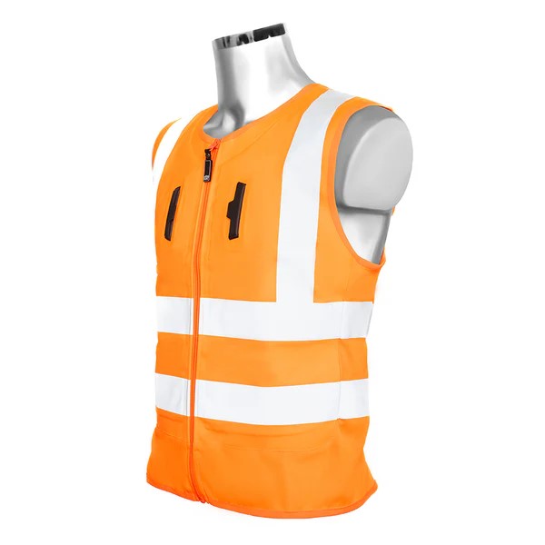 GGilet rafraîchissant chantier orange fluo haute visibilité Dry-Cool 13 Izi BodyCooling EPI EN20471
