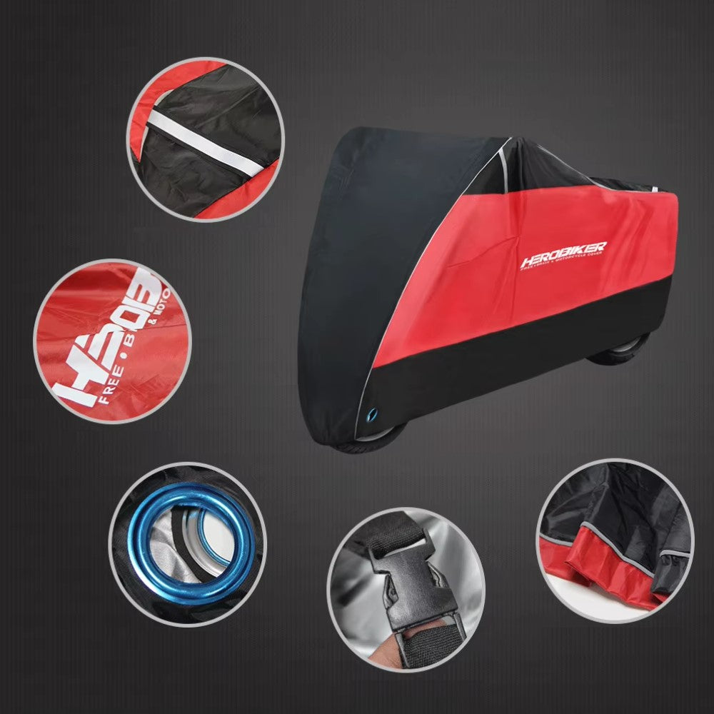 Housse-de-protection-rouge-moto-et-scooter-details